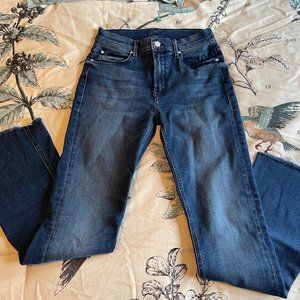 MOTHER Runaway Step Fray High Waisted Size 27 Manana Fade